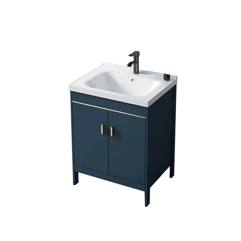 Bathroom Sink Vanity Rectangular Doors Drawers Faucet Vanity Sink with Mirror