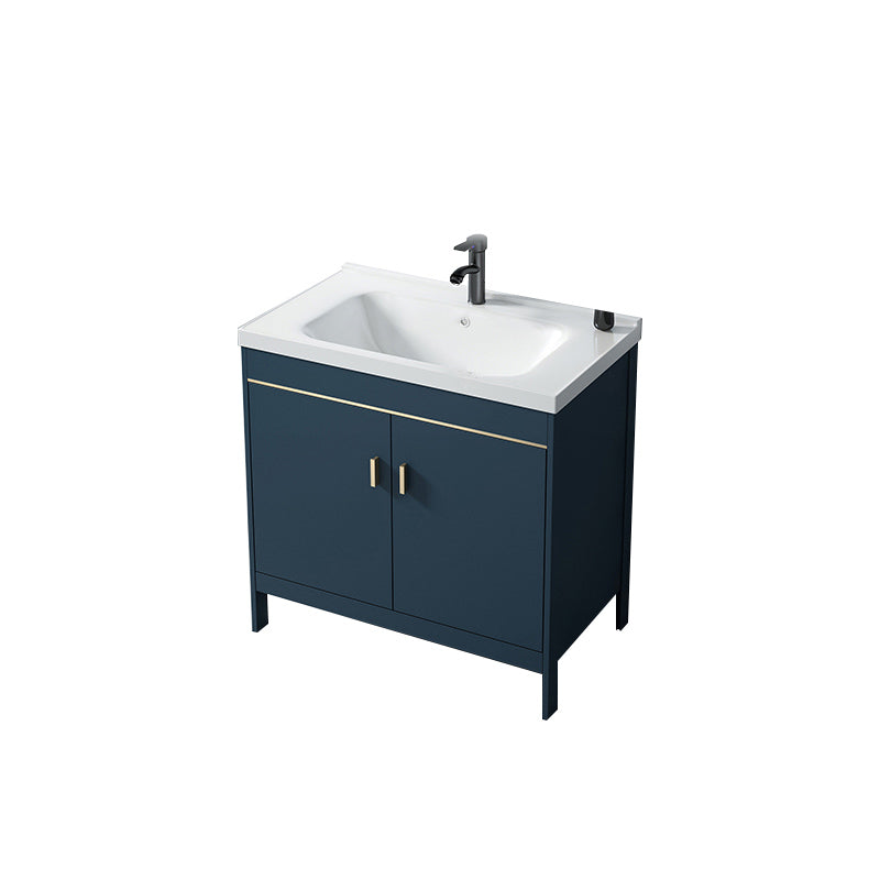 Bathroom Sink Vanity Rectangular Doors Drawers Faucet Vanity Sink with Mirror