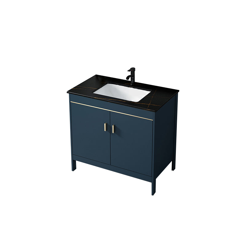 Bathroom Sink Vanity Rectangular Doors Drawers Faucet Vanity Sink with Mirror