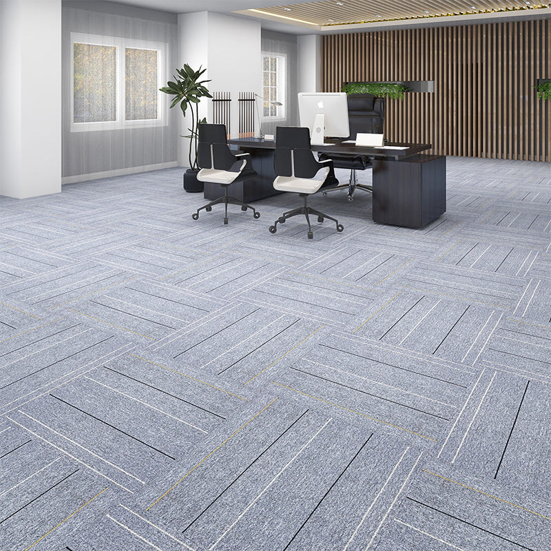 Carpet Tiles Solid Color Stain Resistant Multi Level Loop Indoor Carpet Tiles