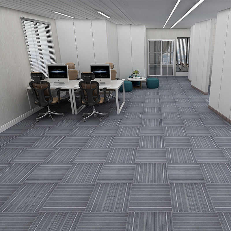 Carpet Tiles Solid Color Stain Resistant Multi Level Loop Indoor Carpet Tiles