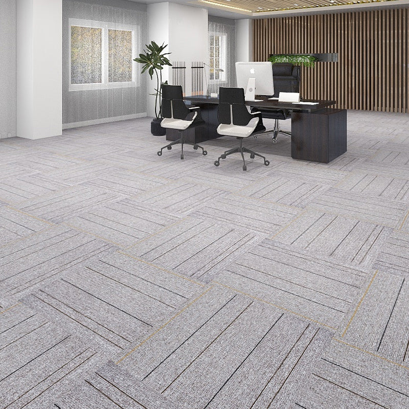 Carpet Tiles Solid Color Stain Resistant Multi Level Loop Indoor Carpet Tiles