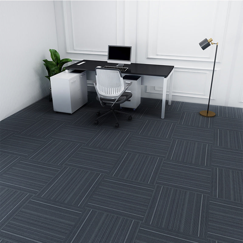 Carpet Tiles Solid Color Stain Resistant Multi Level Loop Indoor Carpet Tiles