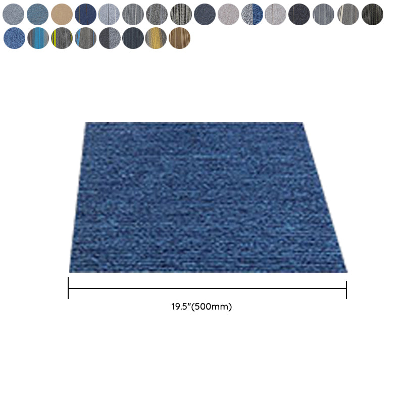 Carpet Tiles Solid Color Stain Resistant Multi Level Loop Indoor Carpet Tiles