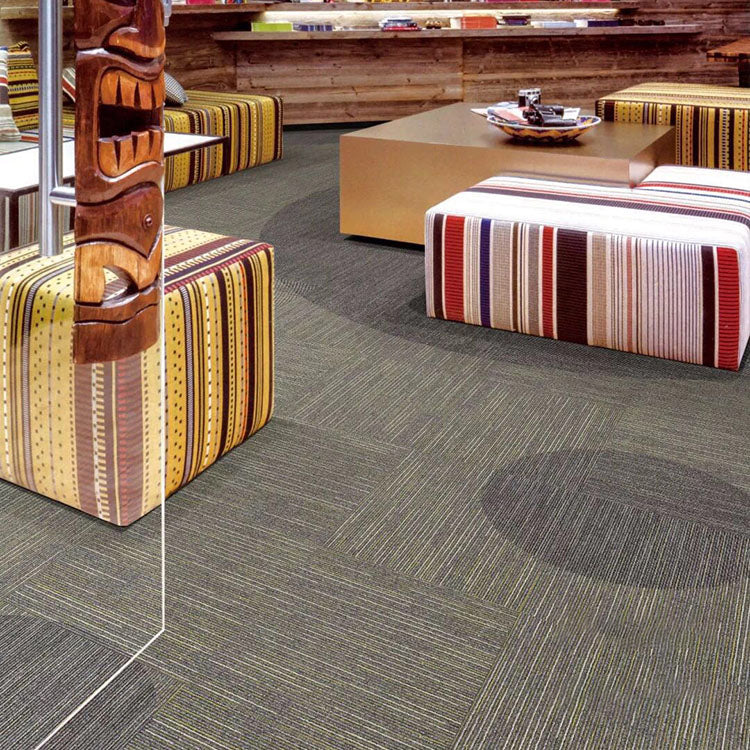 Modern Carpet Floor Tile Self Adhesive Level Loop Fade Resistant Carpet Tiles