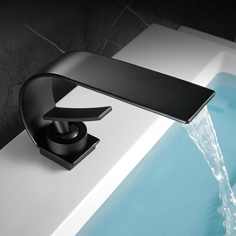 Unique Bathroom Faucet Waterfall Spout Brass Washroom Faucet