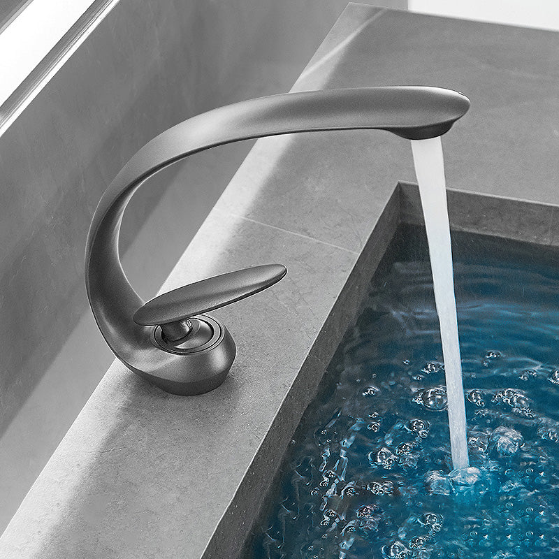 Unique Bathroom Faucet Waterfall Spout Brass Washroom Faucet