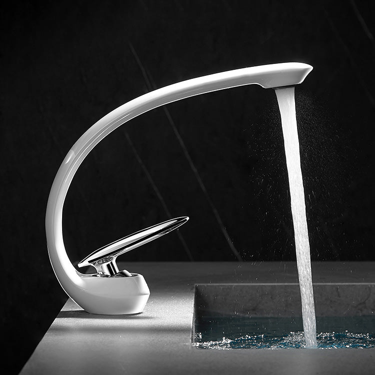 Unique Bathroom Faucet Waterfall Spout Brass Washroom Faucet