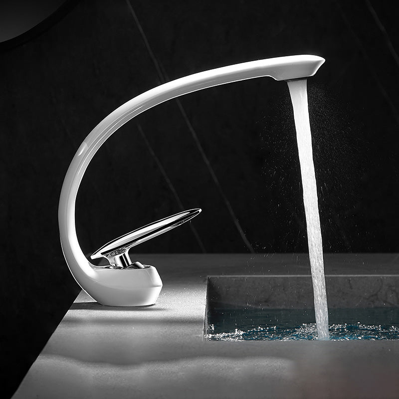 Unique Bathroom Faucet Waterfall Spout Brass Washroom Faucet