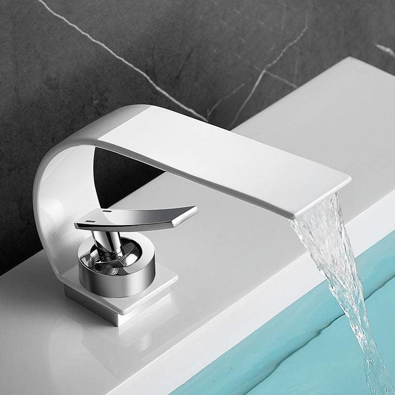 Unique Bathroom Faucet Waterfall Spout Brass Washroom Faucet