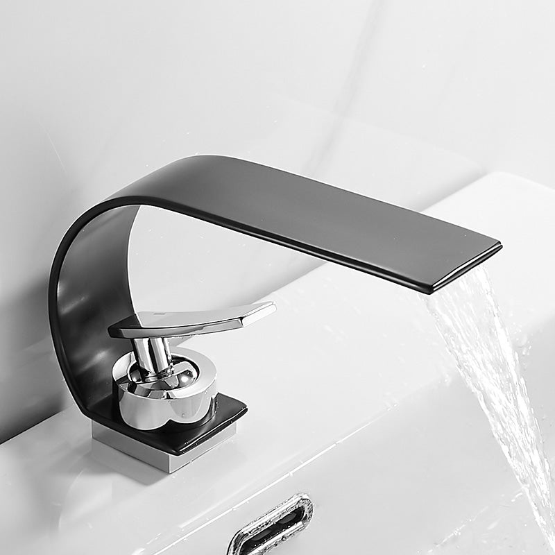 Unique Bathroom Faucet Waterfall Spout Brass Washroom Faucet