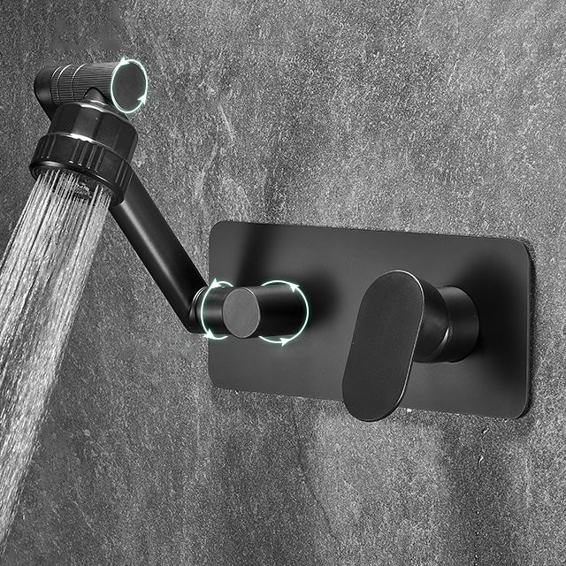 Bathroom Faucet Wall-mounted Lever Handle Multi-function Faucet