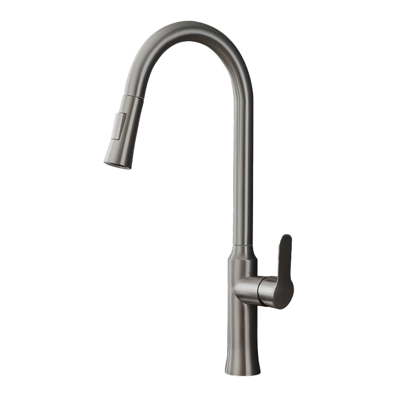 Contemporary Kitchen Faucet High Arch No Sensor with Pull Down Sprayer