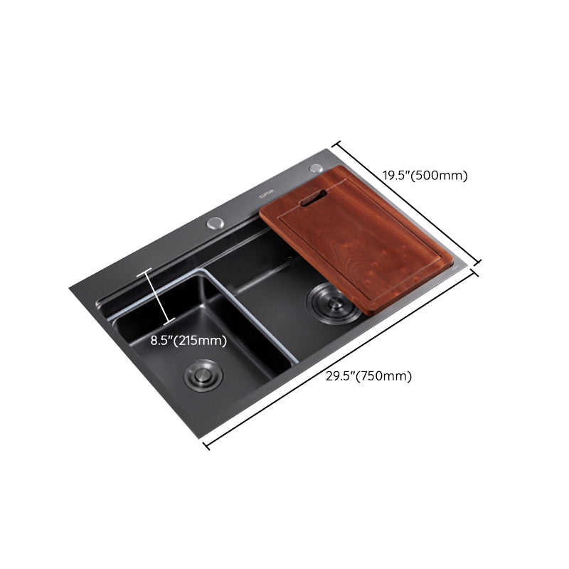 Kitchen Sink Ceramic Rectangular Faucet Pull-out Black Kitchen Sink