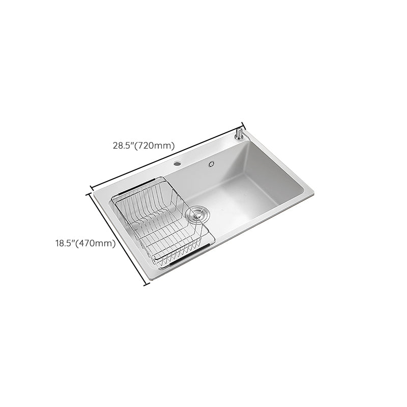 Kitchen Sink Ceramic Rectangular Anti-spill Pull-out Faucet Sink