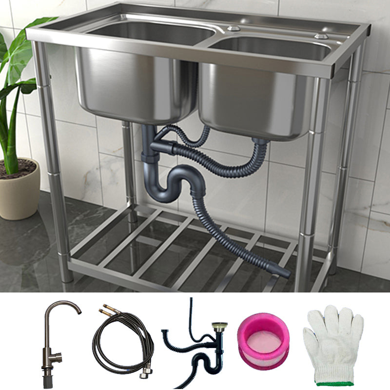 Modern Style Kitchen Sink Stainless Steel All-in-one Kitchen Sink with Drain Assembly