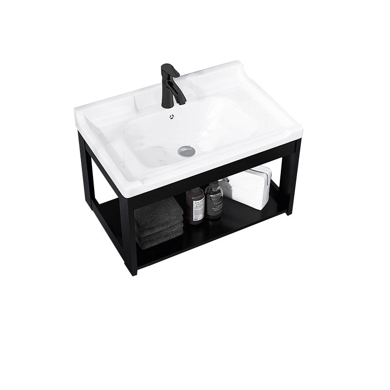 Contemporary Bathroom Sink Vanity Metal Wall-Mounted Bathroom Sink Vanity