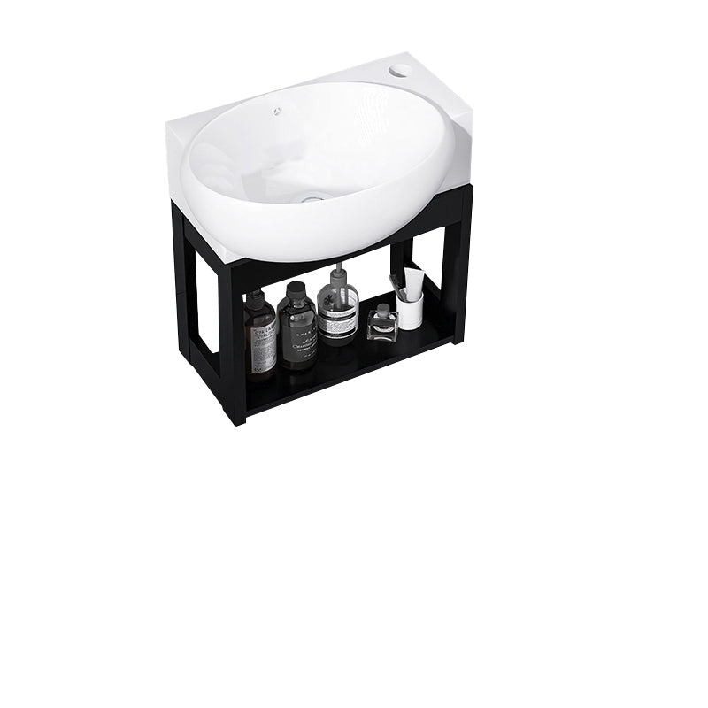 Contemporary Bathroom Sink Vanity Metal Wall-Mounted Bathroom Sink Vanity