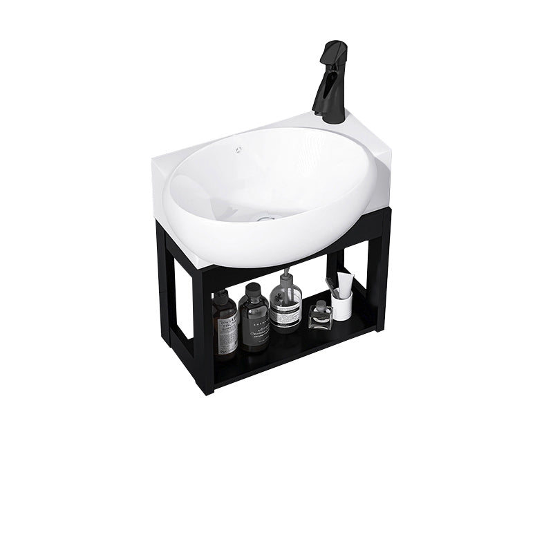 Contemporary Bathroom Sink Vanity Metal Wall-Mounted Bathroom Sink Vanity