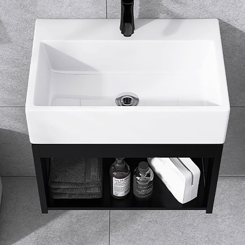 Contemporary Bathroom Sink Vanity Metal Wall-Mounted Bathroom Sink Vanity