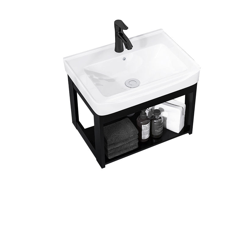 Contemporary Bathroom Sink Vanity Metal Wall-Mounted Bathroom Sink Vanity