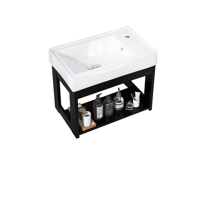 Contemporary Bathroom Sink Vanity Metal Wall-Mounted Bathroom Sink Vanity