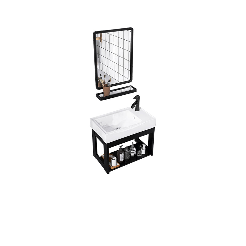 Contemporary Bathroom Sink Vanity Metal Wall-Mounted Bathroom Sink Vanity