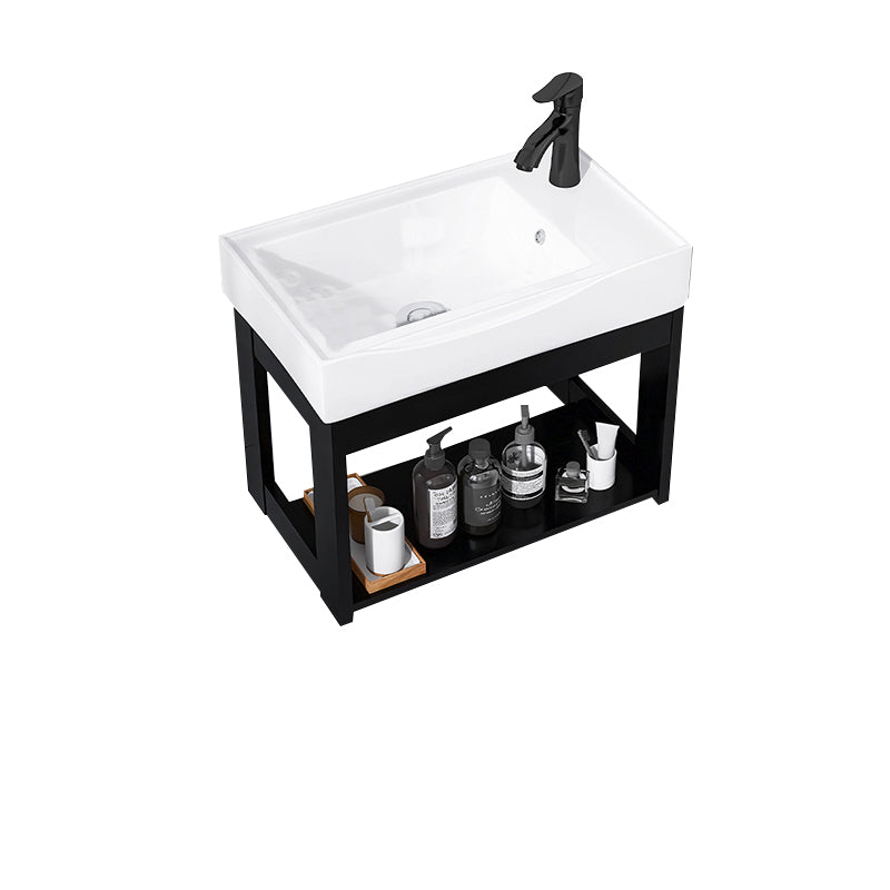 Contemporary Bathroom Sink Vanity Metal Wall-Mounted Bathroom Sink Vanity