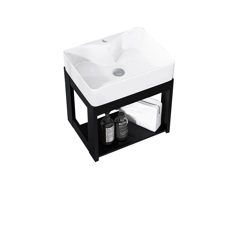 Contemporary Bathroom Sink Vanity Metal Wall-Mounted Bathroom Sink Vanity