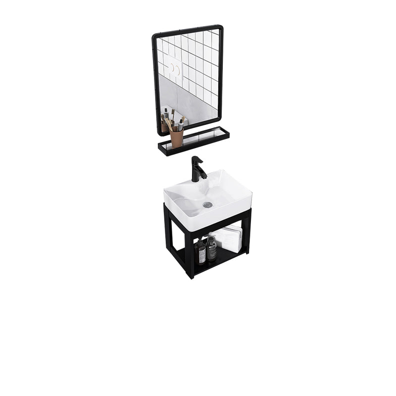 Contemporary Bathroom Sink Vanity Metal Wall-Mounted Bathroom Sink Vanity