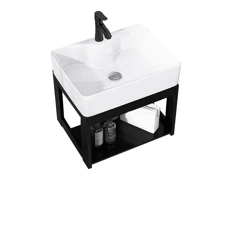 Contemporary Bathroom Sink Vanity Metal Wall-Mounted Bathroom Sink Vanity