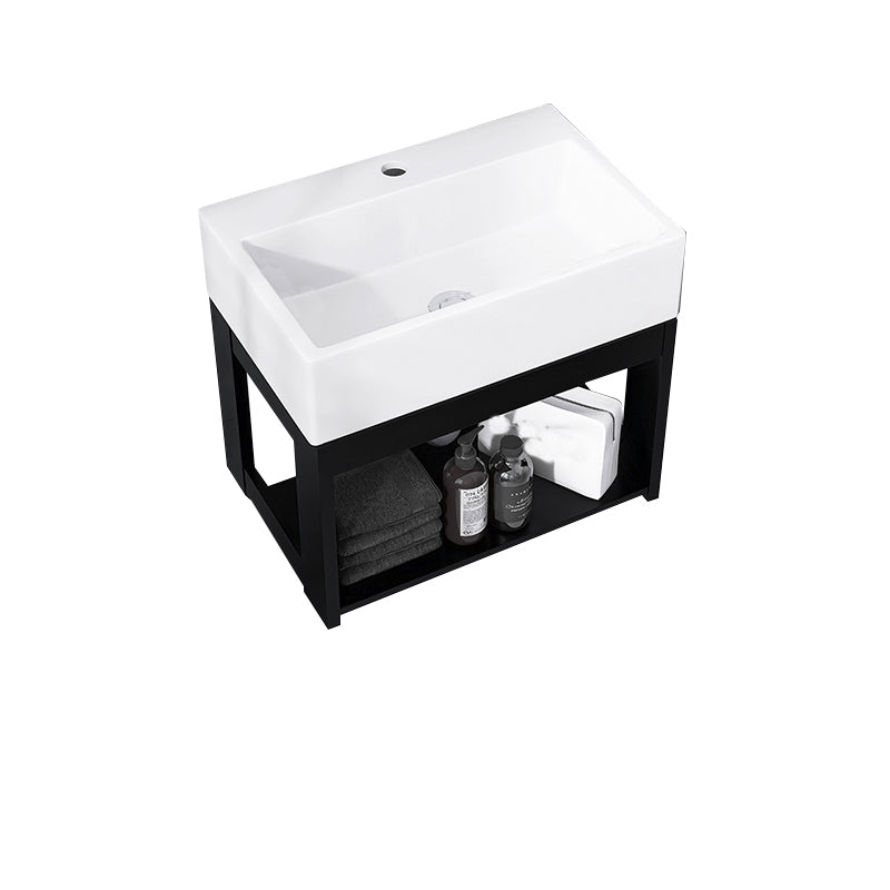 Contemporary Bathroom Sink Vanity Metal Wall-Mounted Bathroom Sink Vanity