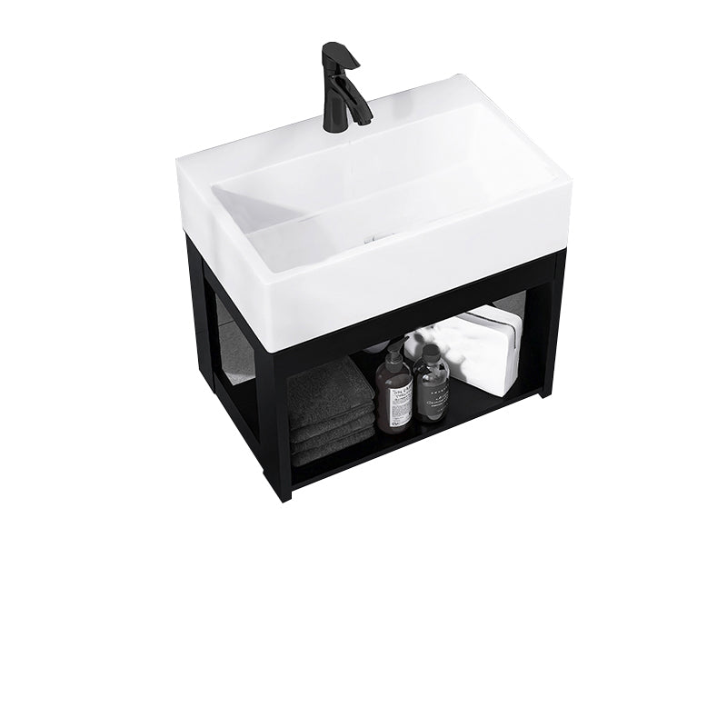 Contemporary Bathroom Sink Vanity Metal Wall-Mounted Bathroom Sink Vanity