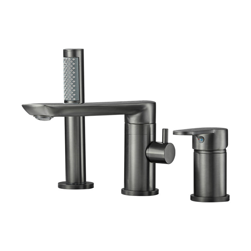 Modern Swivel Bathtub Faucet Double Handle Deck Mounted Bathroom Faucet with Handles