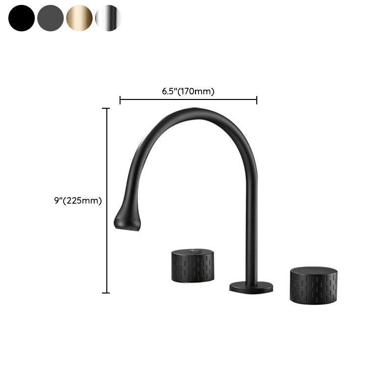 Modern Swivel Bathtub Faucet Double Handle Deck Mounted Bathroom Faucet with Handles