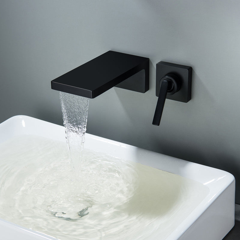 Modern Bathroom Faucet Solid Color Wall Mounted Bath Faucet Trim