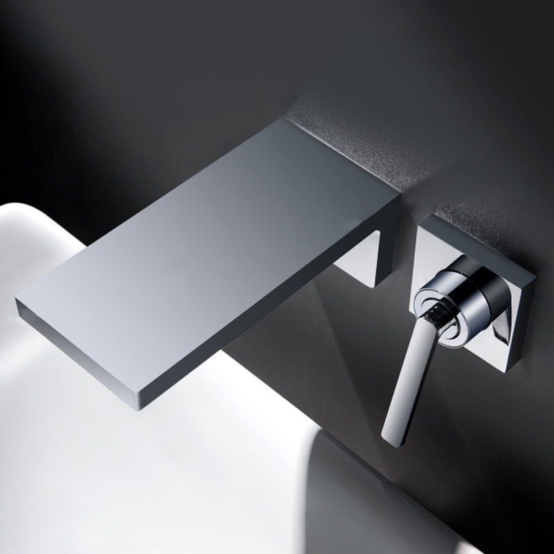 Modern Bathroom Faucet Solid Color Wall Mounted Bath Faucet Trim