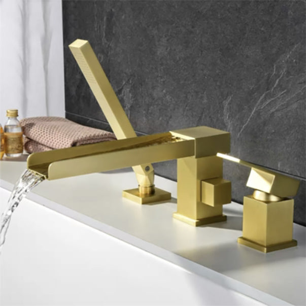 Modern Bathtub Faucet Solid Color Deck Mount Roman Tub Faucets