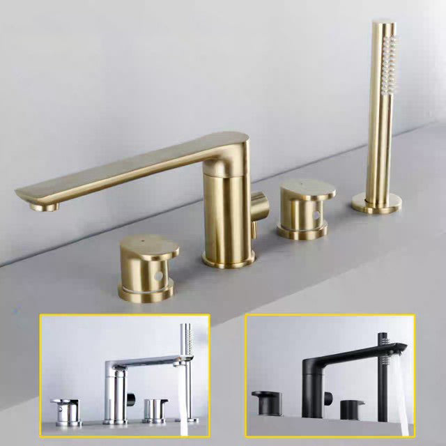 Modern Roman Tub Faucets Solid Color Deck Mounted Bathroom Faucet