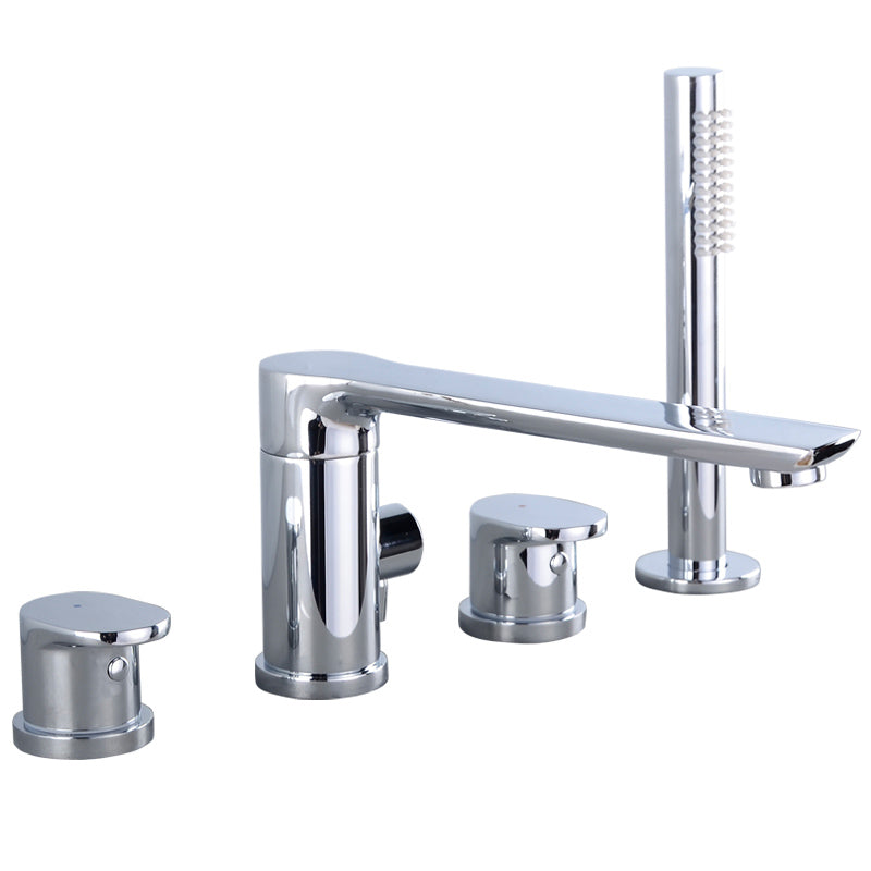 Modern Roman Tub Faucets Solid Color Deck Mounted Bathroom Faucet