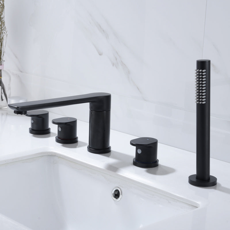 Modern Roman Tub Faucets Solid Color Deck Mounted Bathroom Faucet