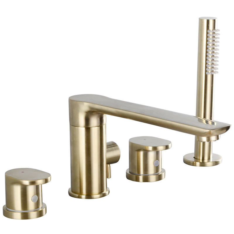 Modern Roman Tub Faucets Solid Color Deck Mounted Bathroom Faucet