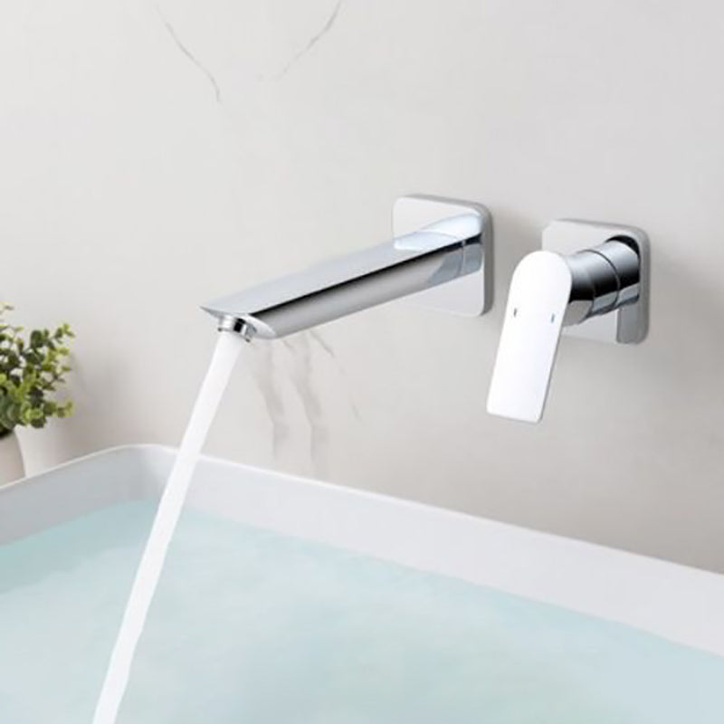 Modern Bathtub Faucet Copper Fixed Lever Handle Wall Mounted Bathroom Faucet