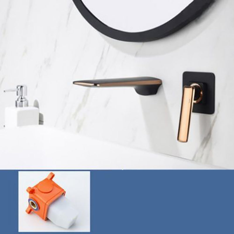 Modern Bathtub Faucet Copper Fixed Lever Handle Wall Mounted Bathroom Faucet