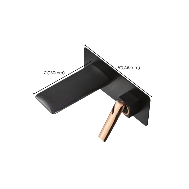 Modern Bathtub Faucet Copper Fixed Lever Handle Wall Mounted Bathroom Faucet