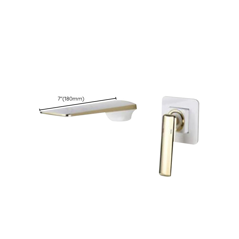 Modern Bathtub Faucet Copper Fixed Lever Handle Wall Mounted Bathroom Faucet