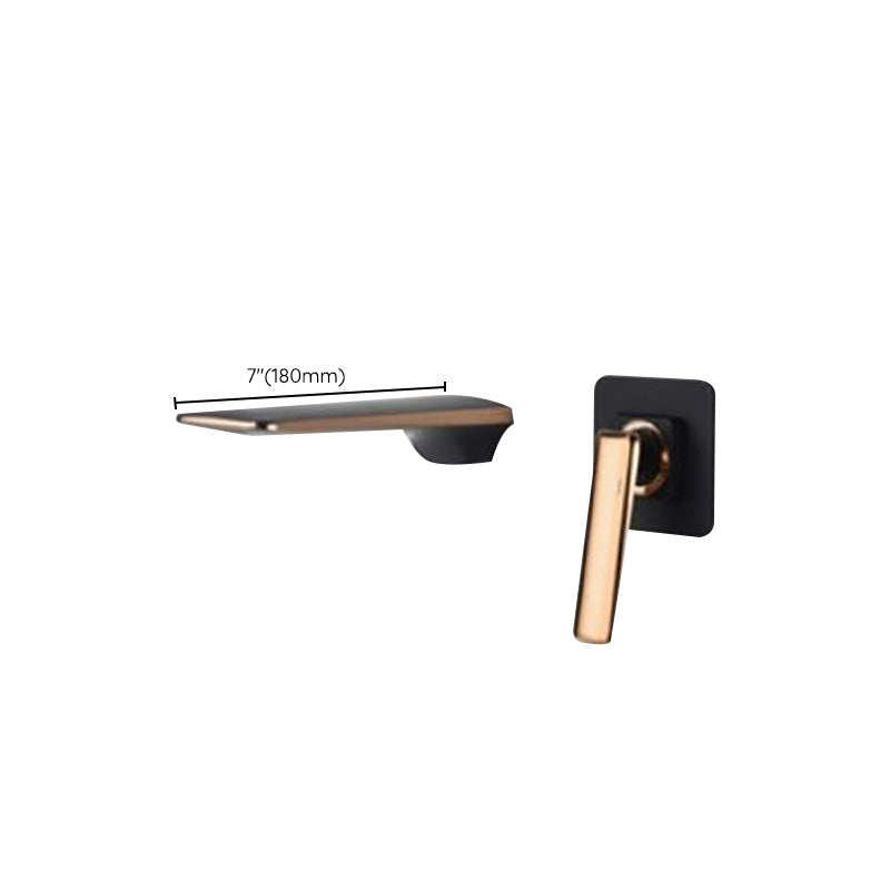 Modern Bathtub Faucet Copper Fixed Lever Handle Wall Mounted Bathroom Faucet