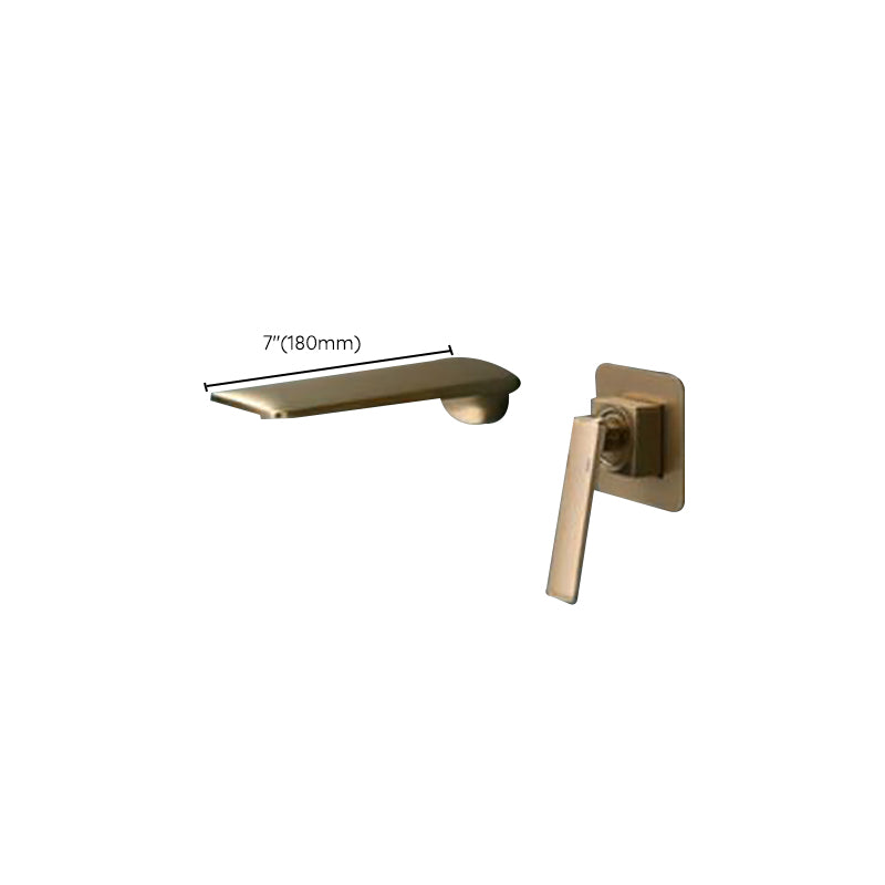 Modern Bathtub Faucet Copper Fixed Lever Handle Wall Mounted Bathroom Faucet