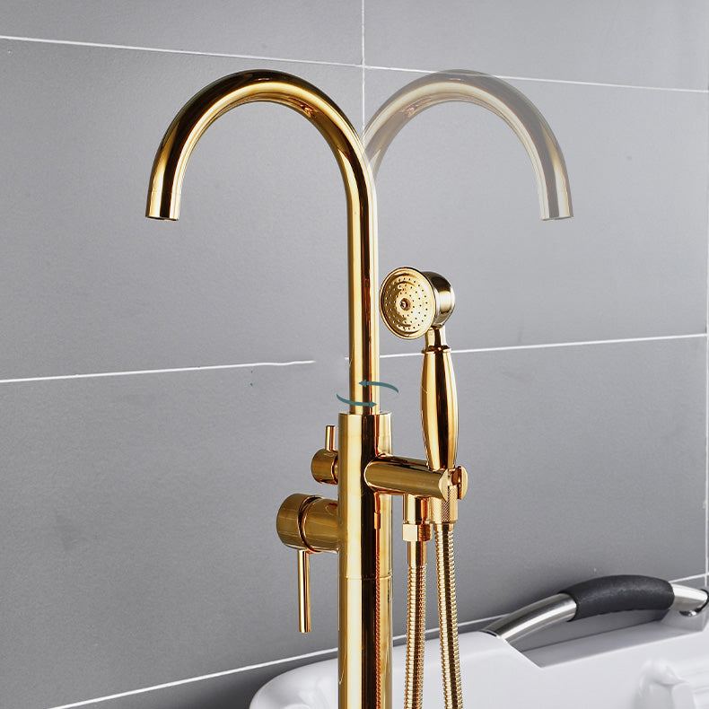 Modern Freestanding Bathtub Metal Faucet Freestanding Tub Faucet