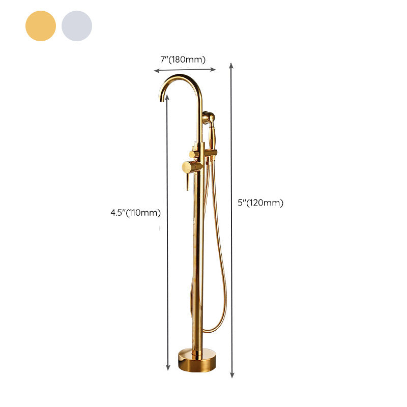 Modern Freestanding Bathtub Metal Faucet Freestanding Tub Faucet